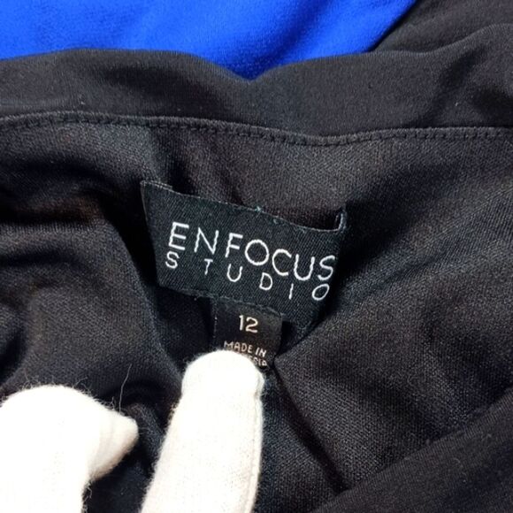 Enfocus Studio Two Toned Color-Block Midi Woman's 12. 80s Style. Lined - Picture 3 of 8